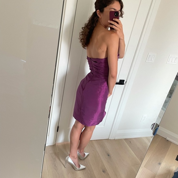 Manoukian S strapless cocktail dress purple - Picture 5 of 5